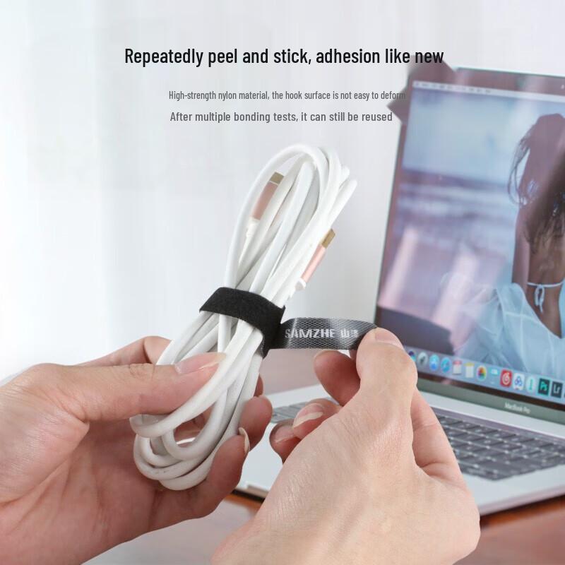 Shanze Reusable Hook & Loop Cable Organizer Ties