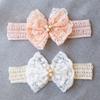 Baby Lace Headband Soft Breathable Bow Design Comfortable Head Protection Hair Accessory for Newborn Photography Props