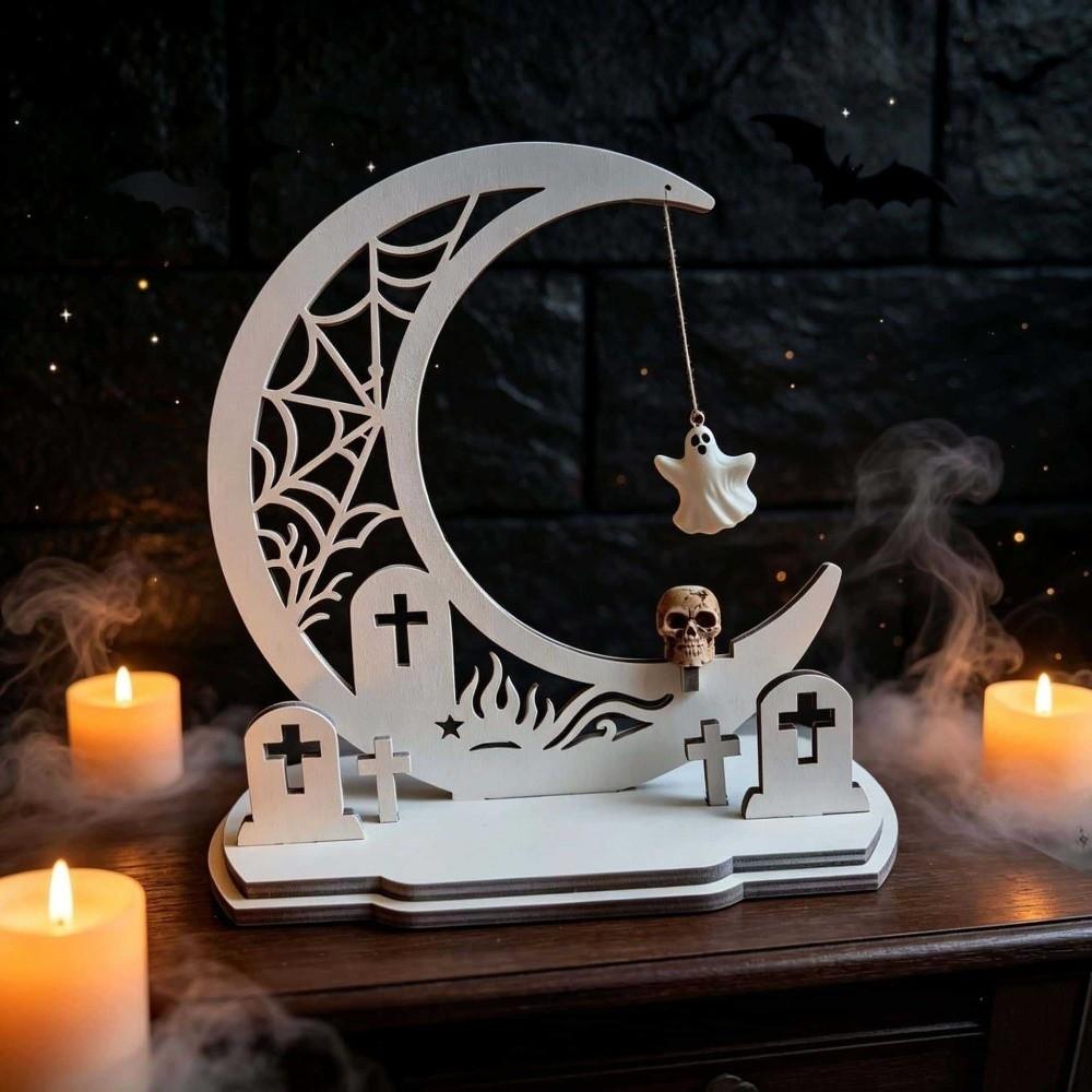 Dark Style Halloween Witch Magnetic Swing Figurine Ghost Hanging Table Ornament  Window Display