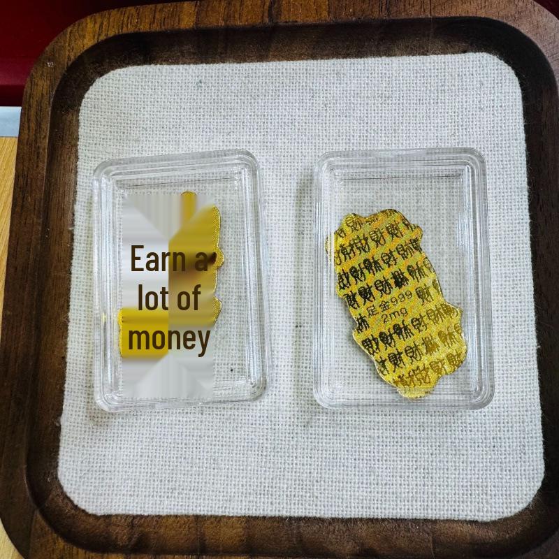 Pure Gold 999 Wealth-Boosting Mobile Phone Sticker - 2mg Gold for Daily Prosperity