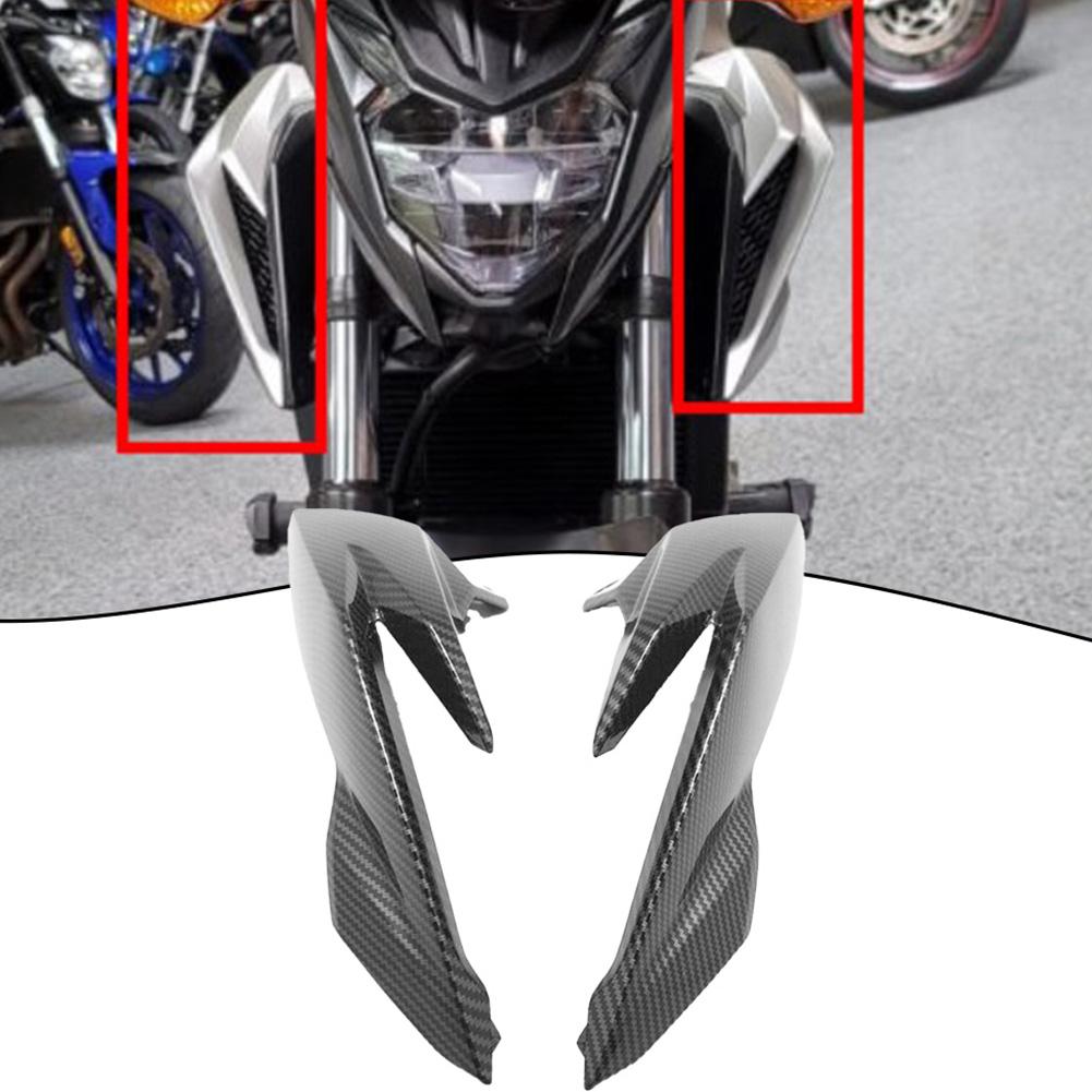 2pcs Carbon Fiber Front Side Tank Air Vent Upper Fairing For Hodna CB500F 2016 2017 2018 Replace Install