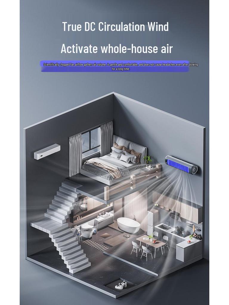 Shēngyuè Silent Tower Fan: High-Power, Long Battery, USB-Powered, Portable, Wall-Mountable, Desktop Fan.