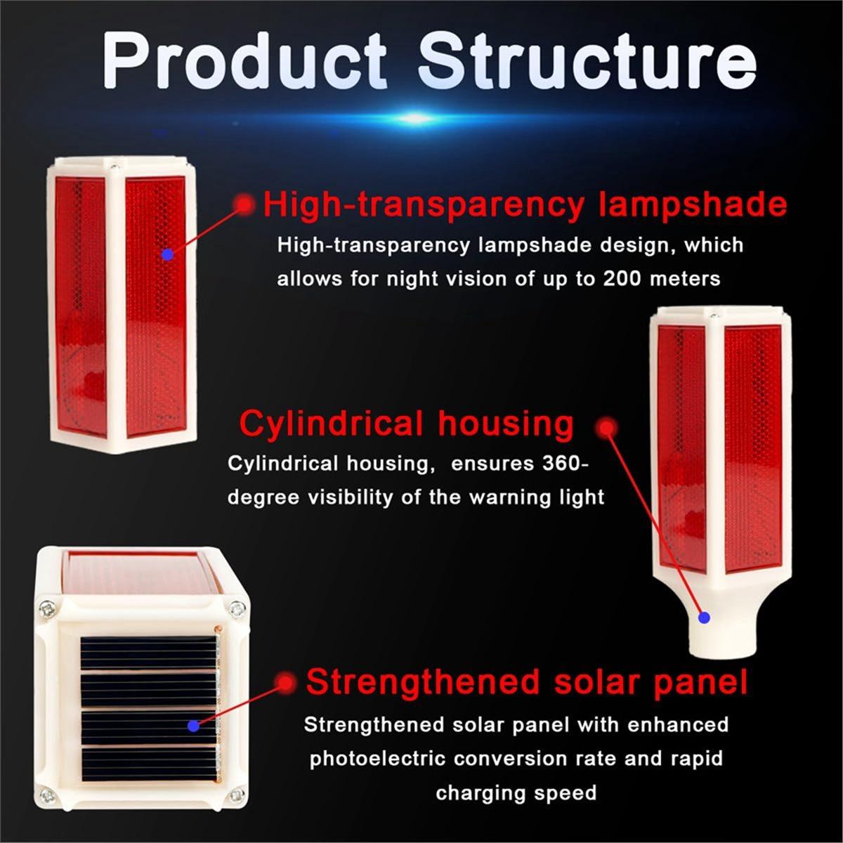 

6 Pcs Solar Powered Driveway Markers Reflector Lights Landscape Driveway Reflectors on Poles for Snow Road Outdoor Yard China Mainland