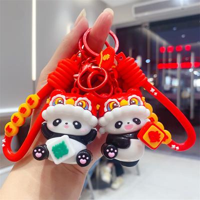 Panda Huanzhuan Le Anahtarlık Çizgi Film Sevimli Guochao Panda Çanta Kolyesi Çocuk Oyuncağı