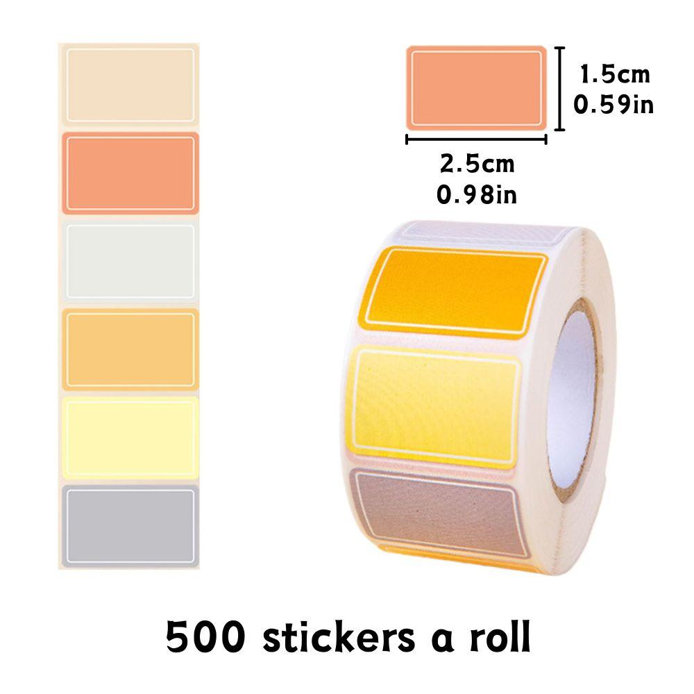 2 Rolls Paper Label Sticker Color/Light Color Self-adhesive Oil-proof Waterproof Handwritten Name Classification Index YMY