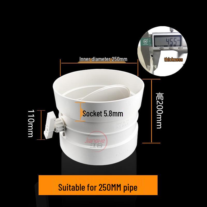 PVC Manuelle Klappenventile für Lüftungskanäle (Größen: 75, 110, 160, 200)