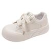 Zapatos de lona zapatos de mujer plataforma primavera transpirable nicho 2025 nuevos versión coreana versátiles zapatos blancos pequeños zapatos de suela gruesa estudiantes