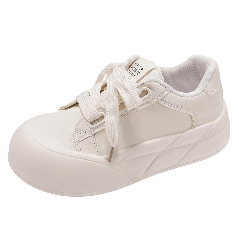Zapatos de lona zapatos de mujer plataforma primavera transpirable nicho 2025 nuevos versión coreana versátiles zapatos blancos pequeños zapatos de suela gruesa estudiantes