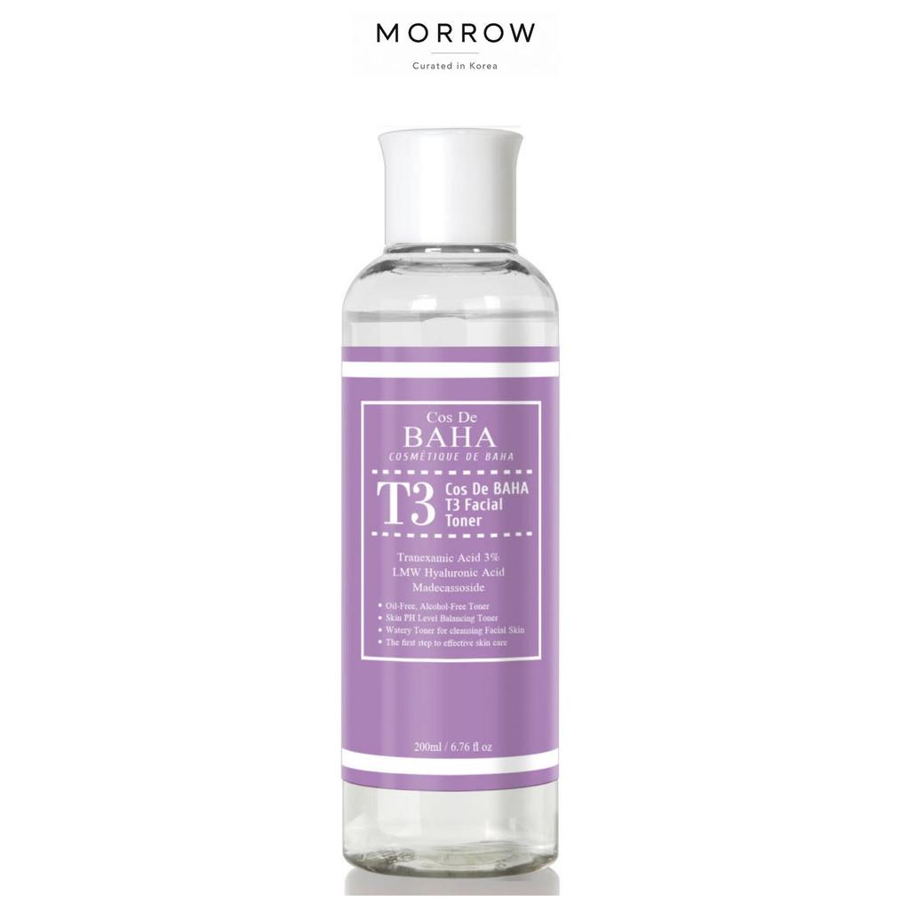 COS DE BAHA T3 Tranexamic Acid 3% Madecassoside Brightening Hydrating Toner 200ml