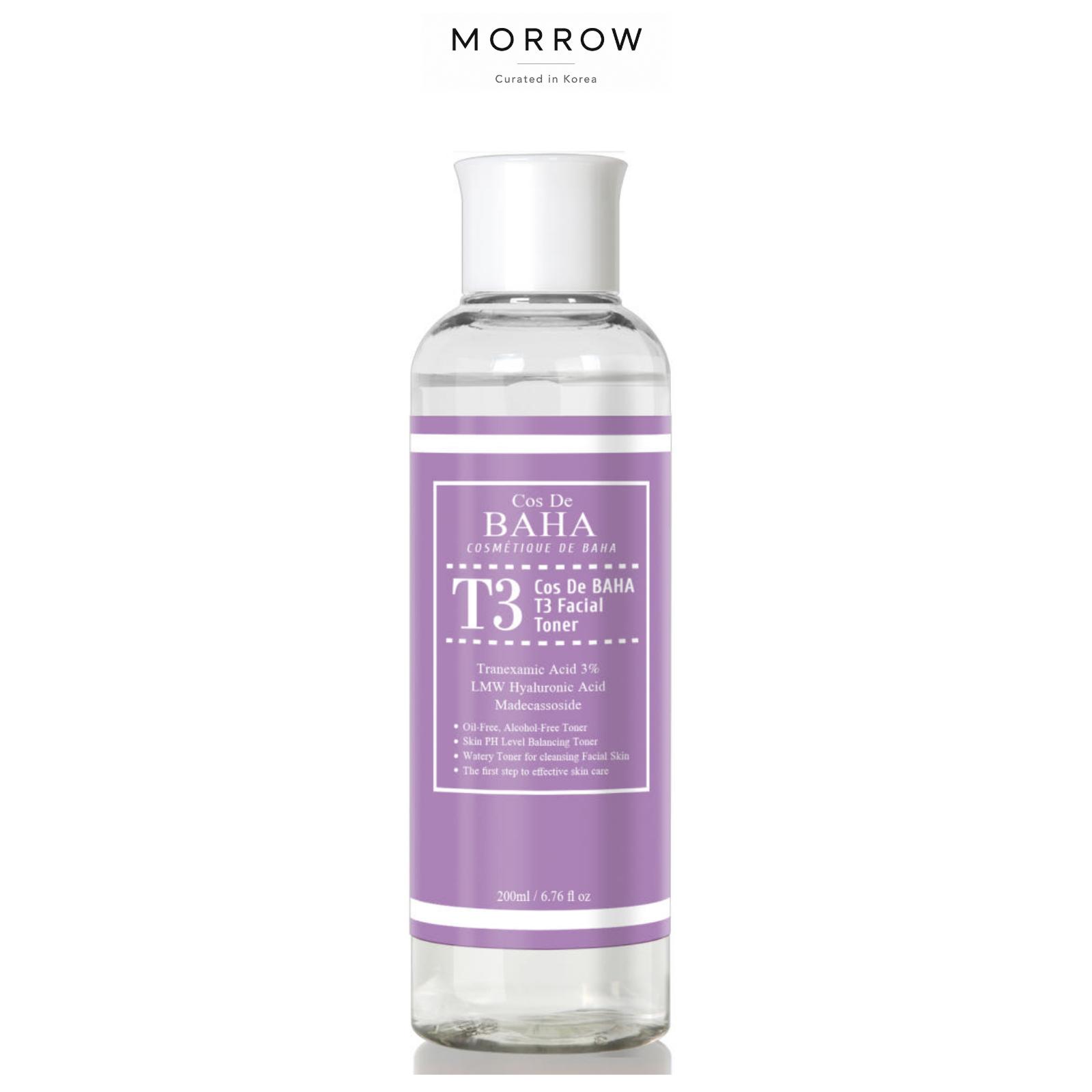 COS DE BAHA T3 Tranexamic Acid 3% Madecassoside Brightening Hydrating Toner 200ml 200ml 1EA