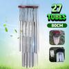 Pine Wood 27 Tube Silver Bell Metal Double-layer Multi-tube Anti-rust Wind Chime Home Outdoor Decoration Wind Chime