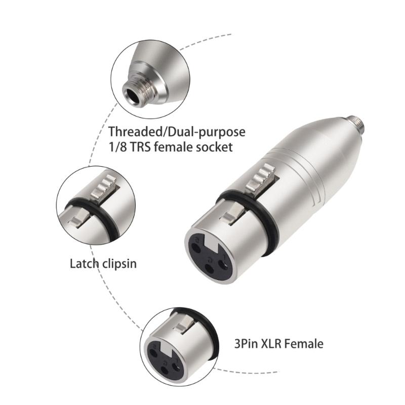 3.5mm Female To XLR 3Pin Female Adapter Reliable Auditory Converter For Sound Systems