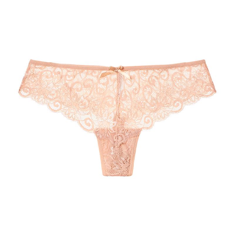 Naadloze kanten slipjes voor dames in grote maten - Sexy, transparant met katoenen kruisje