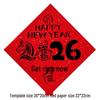 Handmade Fu Character Stencil for DIY New Year Painting - Children's Template Material Pack