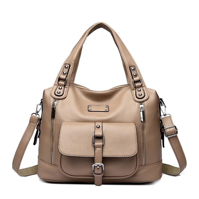 Luxury Famous Brand Women's Soft Leather Handbag Large Capacity Tote Bag Women's Shoulder Crossbody Bags