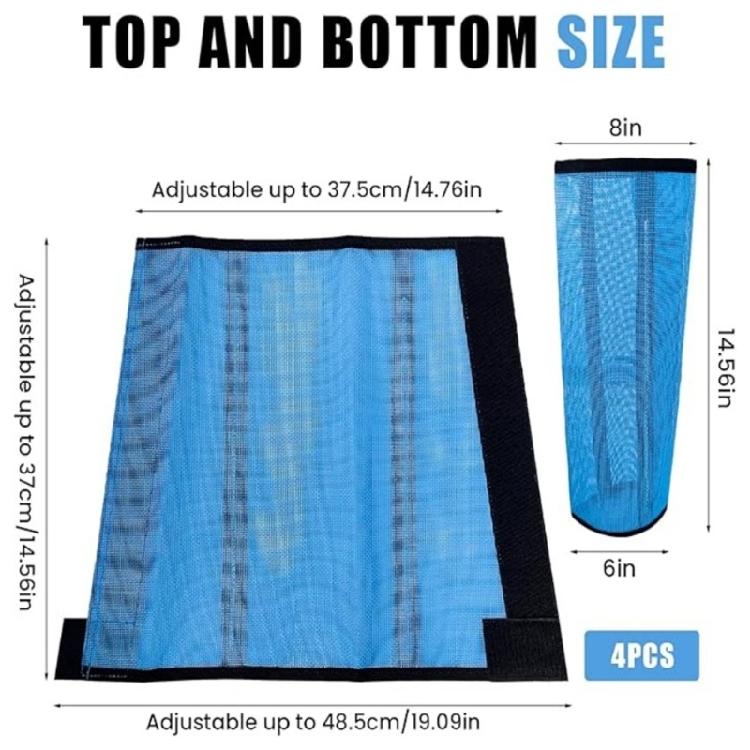 4Pcs Breathable Mesh Fly Leggings Mesh Horse Fly Boot Replacement Horse Leg Mosquitoes Repellents Cover Easy to Use