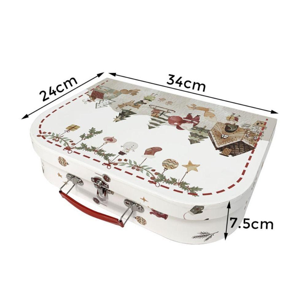 Weihnachtsgeschenkbox aus Karton Tragbarer Koffer Neuer Geschenkbehälter Geburtstag