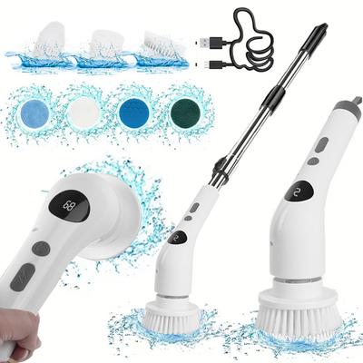 Electric Rotating Cleaning Brush, Wireless Electric Bathtub and Kitchen Tile Cleaning Brush,