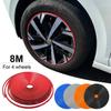 8M Car Vehicle Color Wheel Rims Protectors Decor Strip Tire Guard Line Rubber Mounding Trim Tire Guard Line