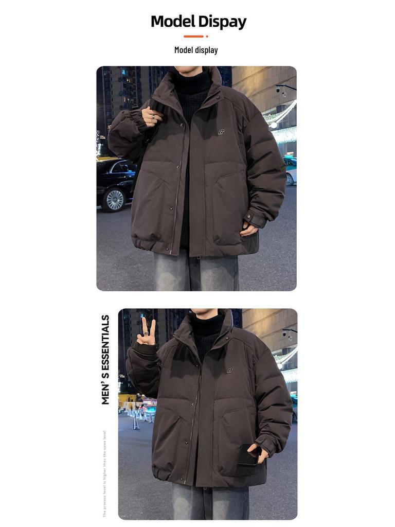 Men's Youth Down Jacket 2025: Thick, Warm, Dirt-Resistant Duck Down for Junior High & High School Students.