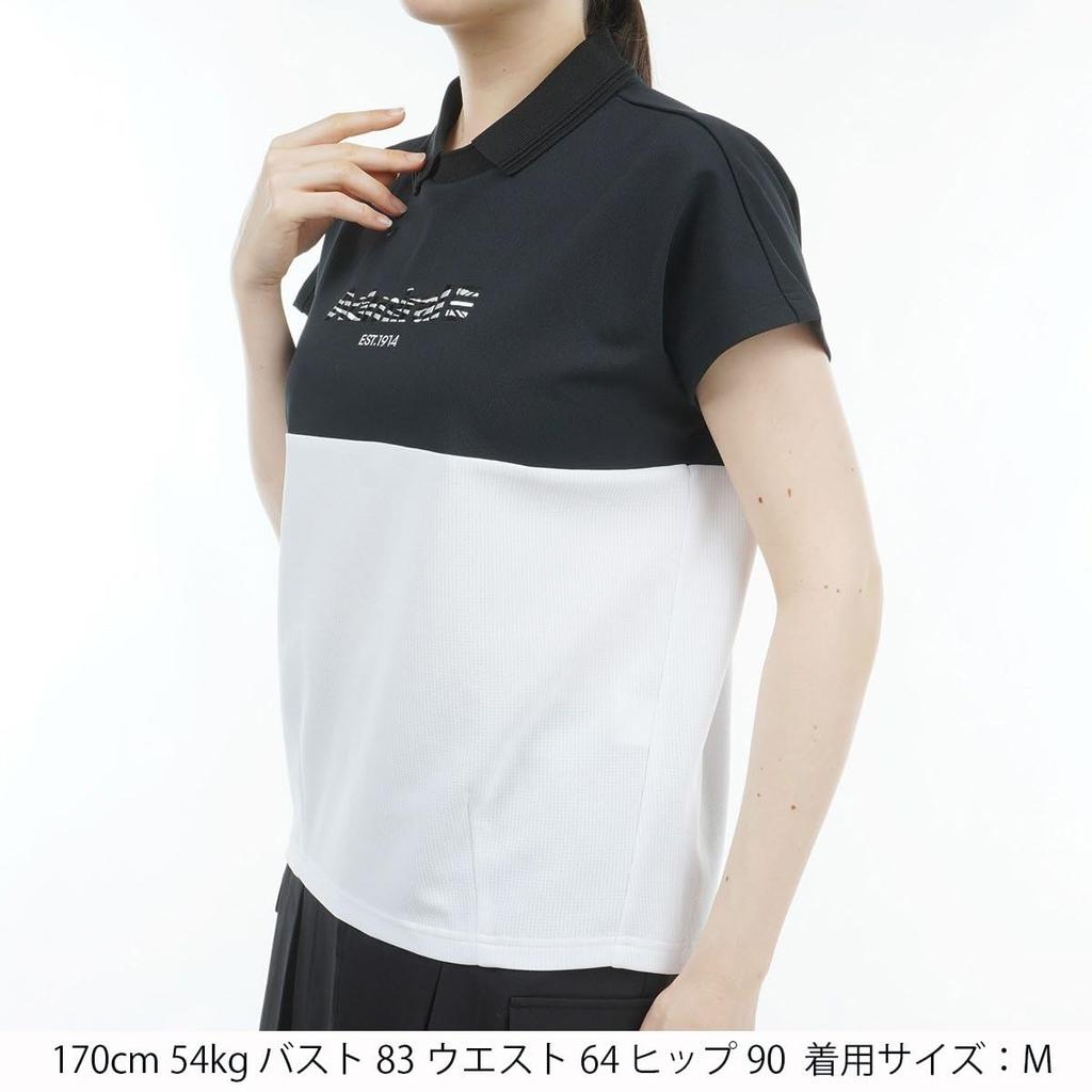 Admiral Golf Women's Classic Mesh French Sleeve Shirt, Black