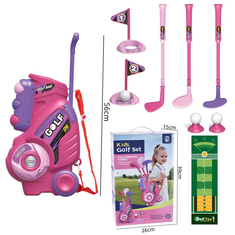 Kids Golf Set with Cart Toy Golf Clubs Balls And Mat Indoor Outdoor Golf Game for Boys Girls Halloween Christmas Thanksgiving