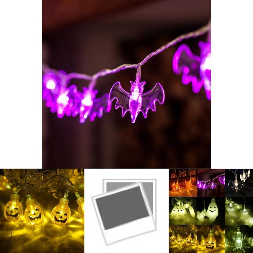Enchanting Halloween Led String Lights Featuring Whimsical Pumpkins Spiders Skeletons For Festive Window Decor
