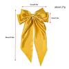 Korean Accessories Hair Clips for Women Girls Big Bowknot Solid Satin Long Ribbon Bows Spring Clamp Barette Cheveux Femme 2026