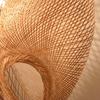 40cm Chinese Handmade Bamboo Suspension Lamp Wicker Rattan Wave Shade Pendant Lamps for Restaurant Aisle Tea Room House Indoor