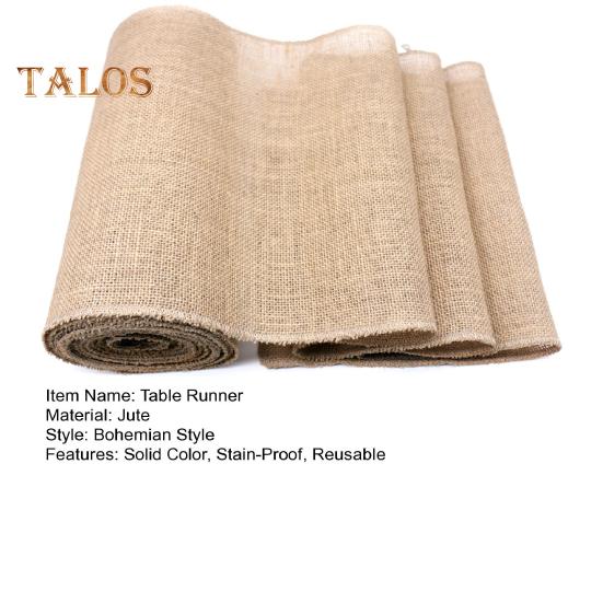 Party Tischläufer Jute Stoff Boho Stil Fleckabweisend Wohnkultur DIY Handwerk Wiederverwendbar Tischschutz Dekoration Prom Bankett Tischläufer für