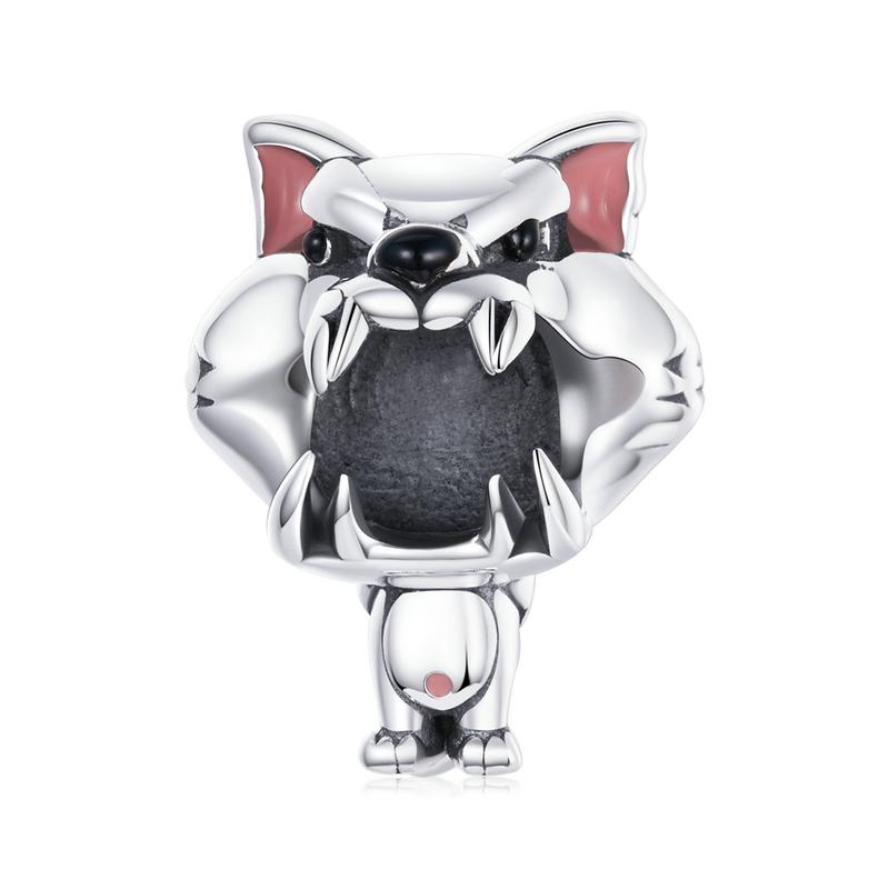 bamoer 925 Silver Fairy Tale Charm Little Red Riding Hood Forest Love Candle House Wolf Charm for Bracelet DIY