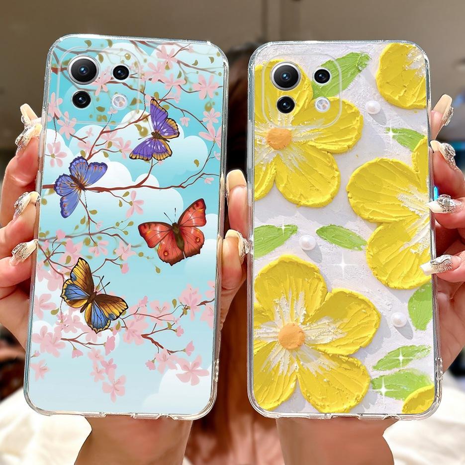 For Xiaomi Mi 11 Lite Case New Fashion Painted Cover Soft Silicone Phone Case For Xiaomi Mi 11 Lite 5G NE 11Lite MI11LIte Fundas