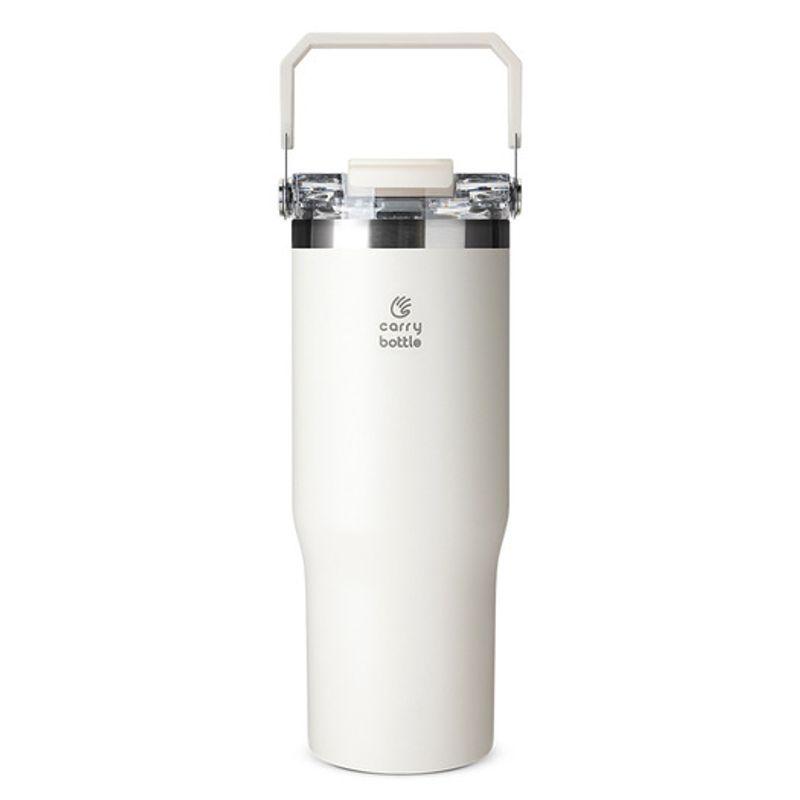 CARRY BOTTLE Dual Flow Top Handle Straw Tumbler 950ml Vacuum Stainless 2-in-1 Bottle Stainless Tumbler