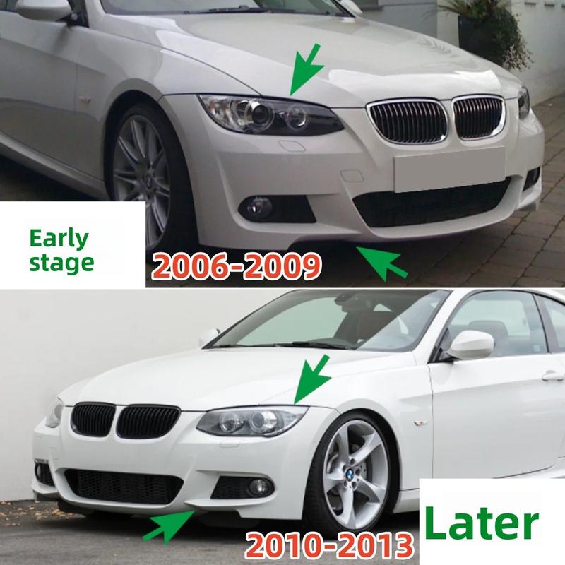 Front Bumper Lip Body Kit For BMW 3 Series E92 E93 M3 M-Tech 2006-2009 / 2010-2013 Fog Lamp Cover Trim Front Canards Splitter