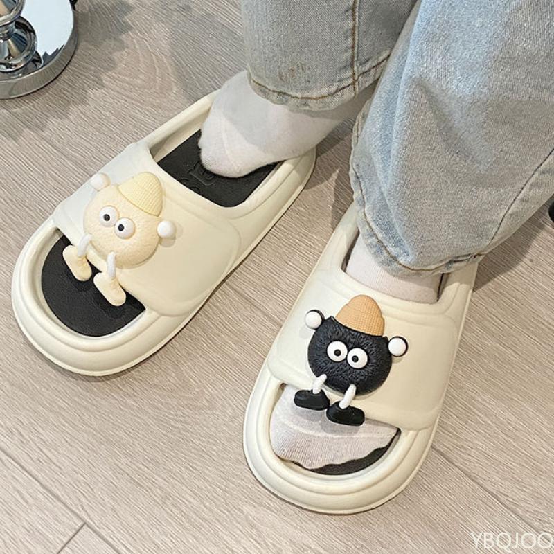 New Anti Slip EVA Slippers for Women Wearing Summer Cartoon Style Super Soft Odorless One-piece Women's Wear-resistant Slippers