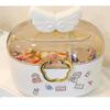 Children Cartoon Hair Accessories Box Dustproof Divided Large Capacity Hairpin   with Lid for Kids