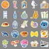 50-Piece Mediterranean Aesthetic Stickers for Girls' Travel Journals & DIY Decor