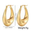 Stainless Steel Chunky Hoop Earrings for Women Teen 18K Gold Plated Hypoallergenic Thick Huggie Hoop Jewelry for Christmas Gifts
