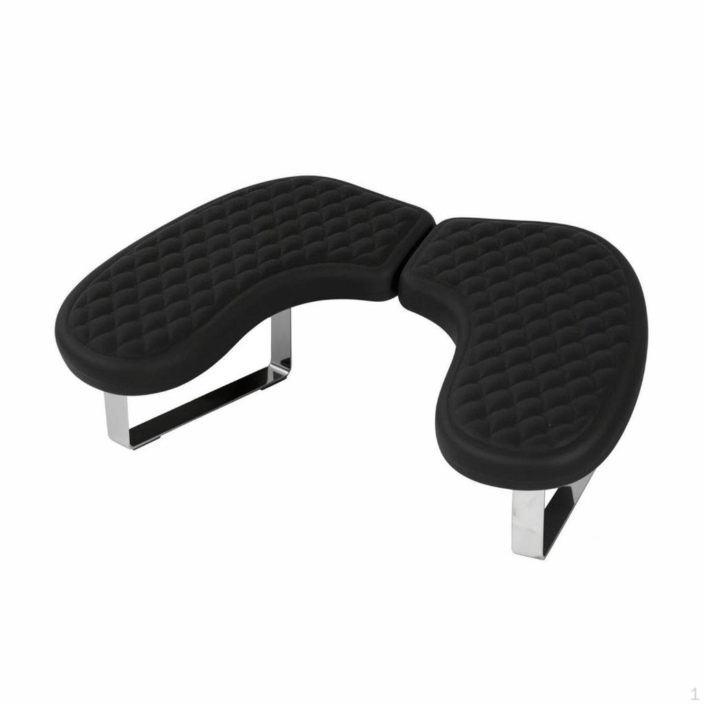 Platzsparende gebogene Nagelarmlehne | Schräges ergonomisches Profil, Handablage mit Metallrahmen Pink