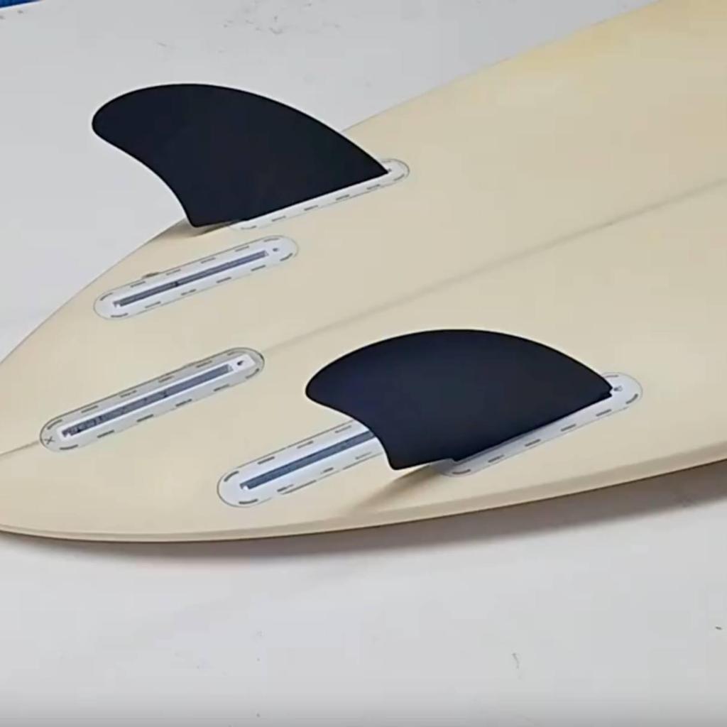 Surfboard Rear Fin Curved Nylon Fiberglass Cutout Base Board Accessory