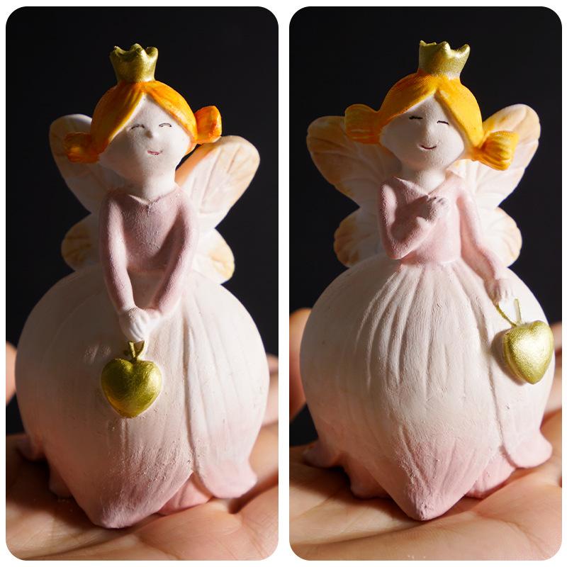 Lily Of The Valley Fairy Mold Forest Angel Girl Fairy Tale Crown Princess Plaster Figurine Silicone Mold