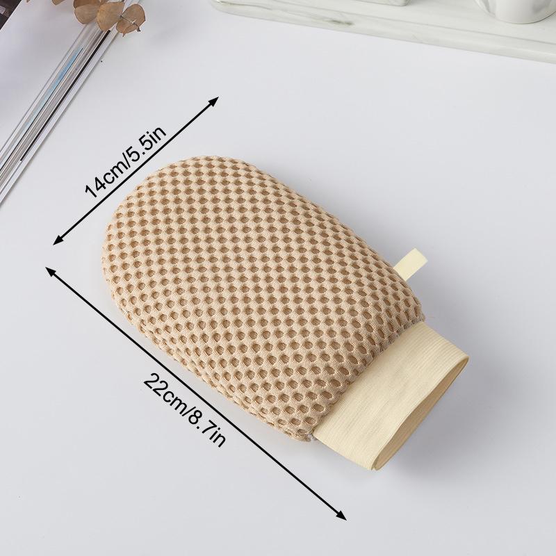 2-in-1 Bade-Luffa-Handschuh Doppelseitig Zum Entfernen von abgestorbenen Hautschüppchen und Schmutz Badehandschuh Duschlappen Schäumnetz Seifensäckchen Kann Seife hineinlegen