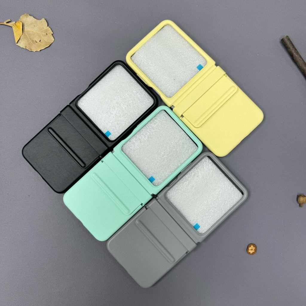 Geeignet für Samsung Zfilp6 Lederhülle Faltbare Lederhülle Galaxy ZFilp6 Handyhülle Einfarbig Business