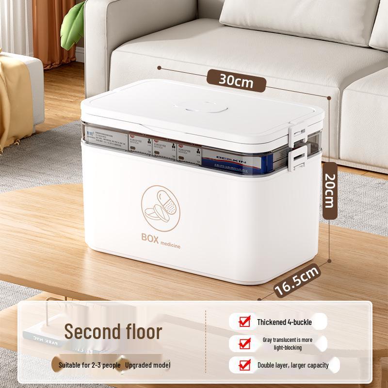 Tragbare Mehrschichtige Medikamentenbox: Haushalt Notfall Erste Hilfe Aufbewahrungsset