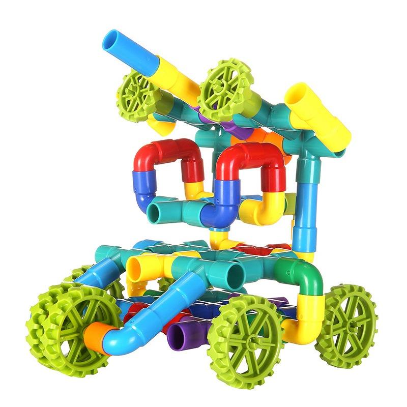new DIY Water Building Blocks Toys Children Educational Tube Water-pipe Blocks Pipeline Building Construction Toys