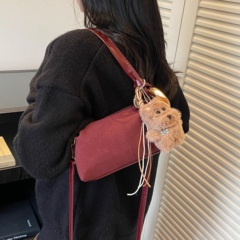 New Fashion Retro Armpit Bag Women's Autumn and Winter Trendy Shoulder Bag Messenger Bag Commuter Small Bag Matte Women's Bag