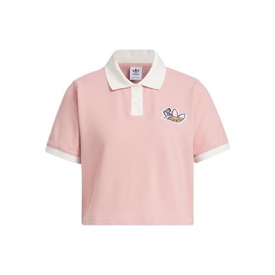 Originals Monkey Kingdom Co-Branded Series Polo Shirt With Cartoon Logo Patchwork Design Women Tops Miracle-Purple Pink IP1778