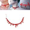 Halloween Vampire Necklace Spooky Gothic Style Plastic Geometric Blood Necklace