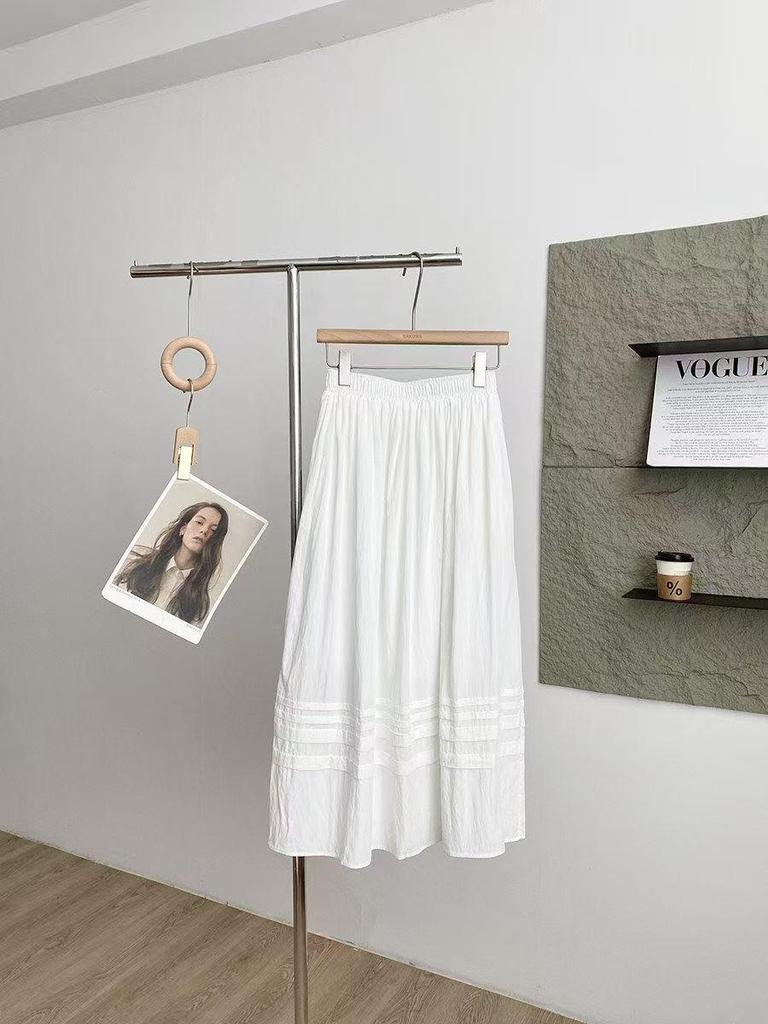 Romantic Lace High-Waisted Midi Skirt - Spring Collection for Women