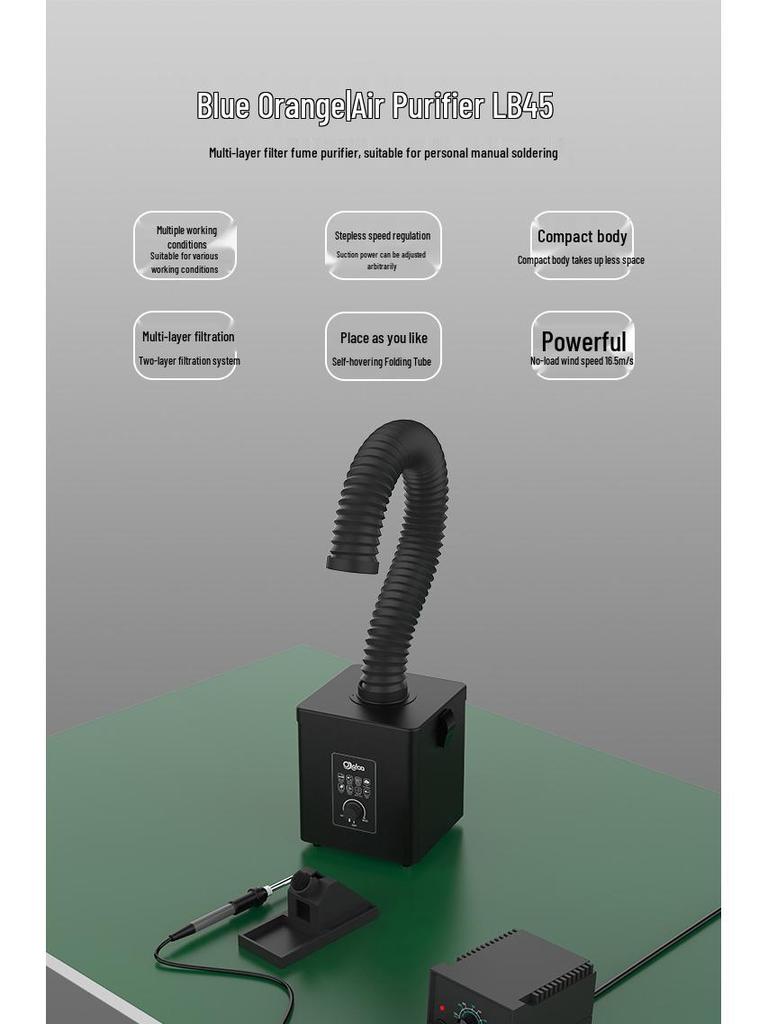 Compact Desktop Welding Smoke Extractor: Industrial Fume Purification and Filter Machine